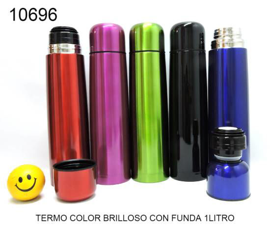 Imagen de TERMO COLOR BRILLOSO CON FUNDA 1LITRO 6.24